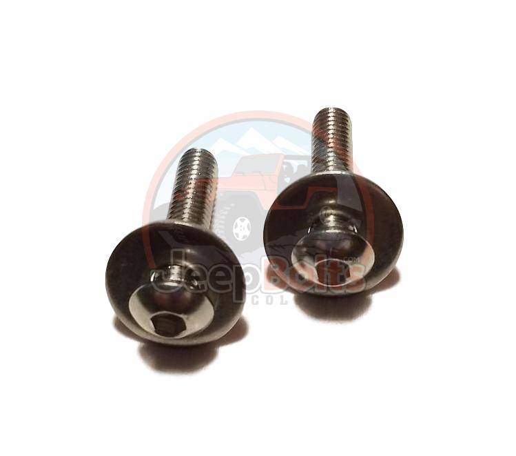 JK Wrangler Jeep Bolts - Jeep JK Wrangler Mirror Hinge Bolts 4 Piece Stainless Set